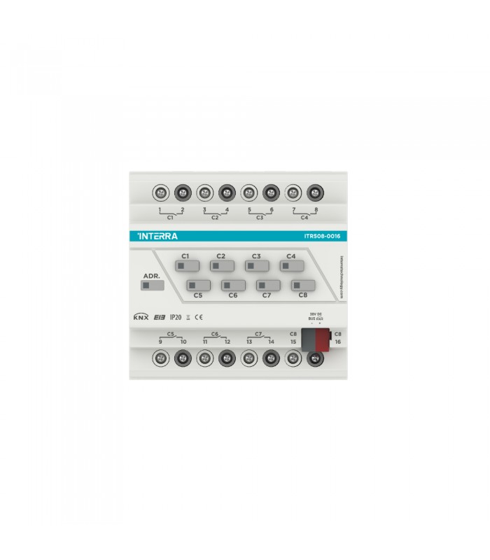 Interra Combo KNX Actuator - 8 Canale 16A (Lighting, Shutter, Blind, Fan Coil)