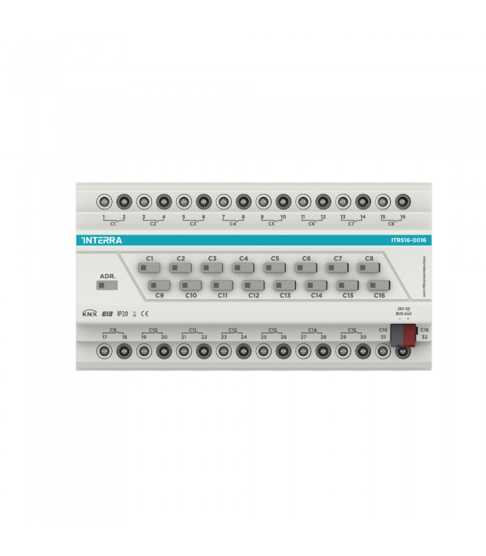 Interra Combo KNX Actuator - 16 Canale 16A (Lighting, Shutter, Blind, Fan Coil)