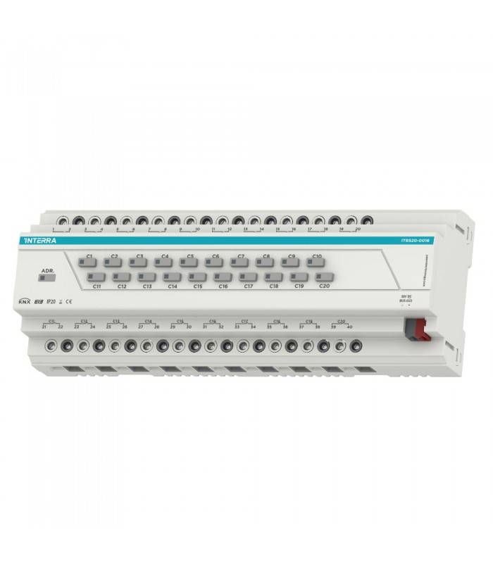 Interra Combo KNX Actuator - 20 Canale 16A (Lighting, Shutter, Blind, Fan Coil)