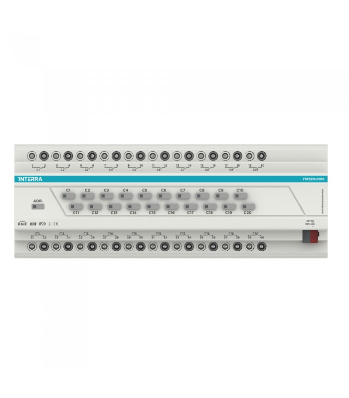 Interra Combo KNX Actuator - 20 Canale 16A (Lighting, Shutter, Blind, Fan Coil)