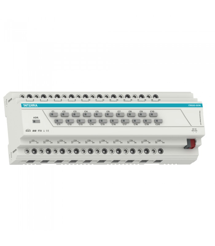 Interra Combo KNX Actuator - 20 Canale 16A (Lighting, Shutter, Blind, Fan Coil)