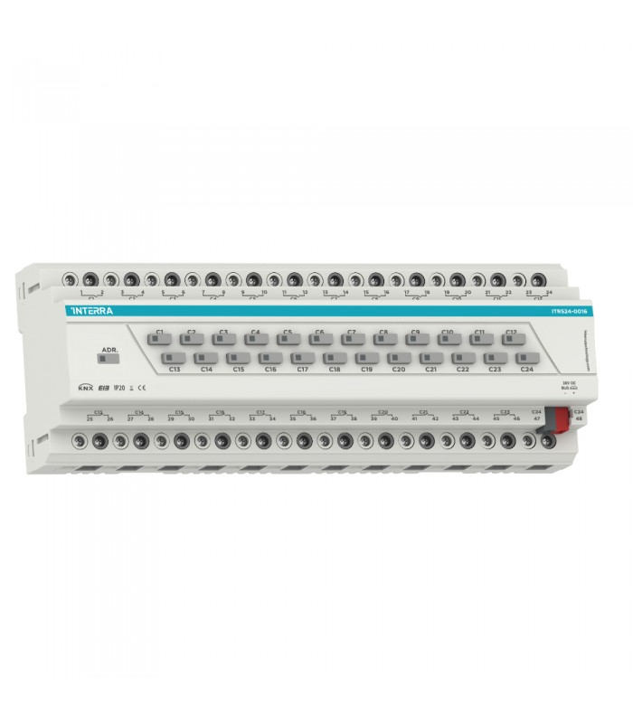 Interra Combo KNX Actuator - 24 Canale 16A (Lighting, Shutter, Blind, Fan Coil)