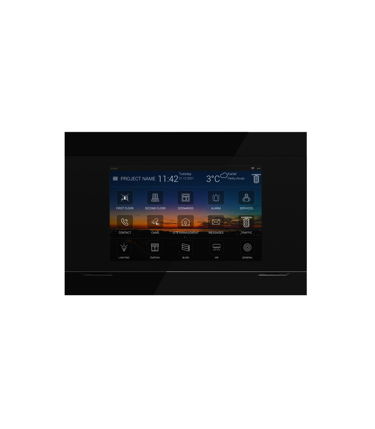 Interra 4 - Rama Panou Tactil 7" - Black Acrylic