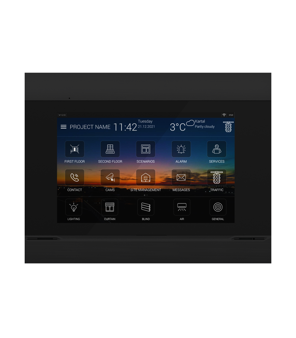 Interra 4 - Rama Panou Tactil 7" - Black Aluminum