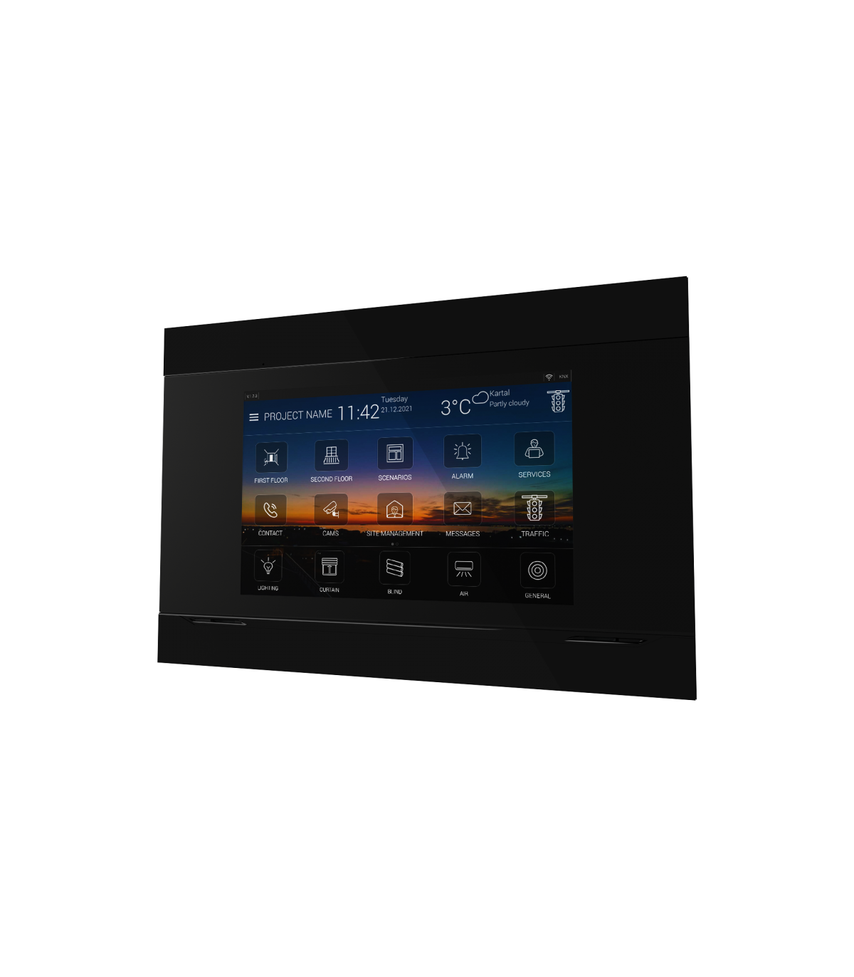 Interra 4 - Rama Panou Tactil 7" - Black Acrylic