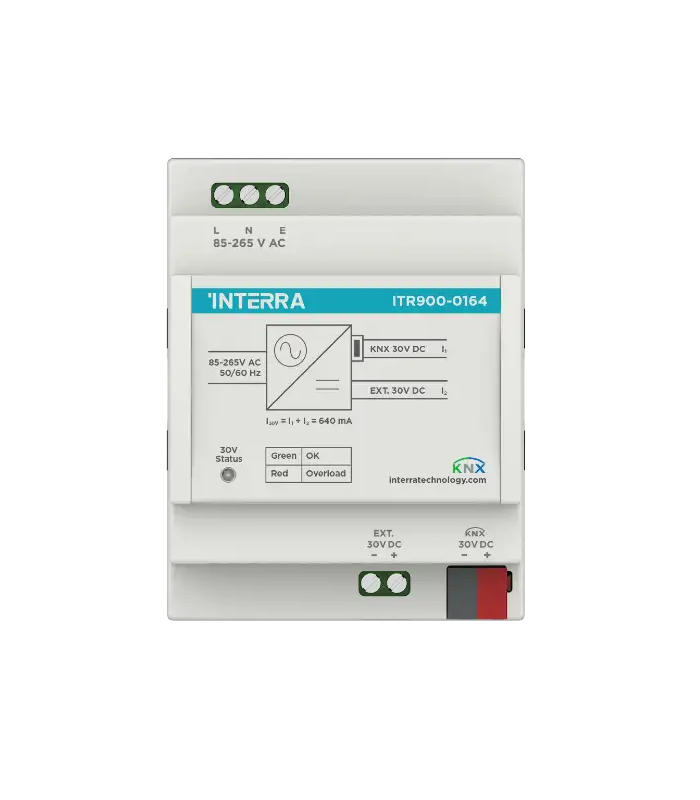 Interra KNX Power Supply 640 mA Aux. Voltage 30V DC