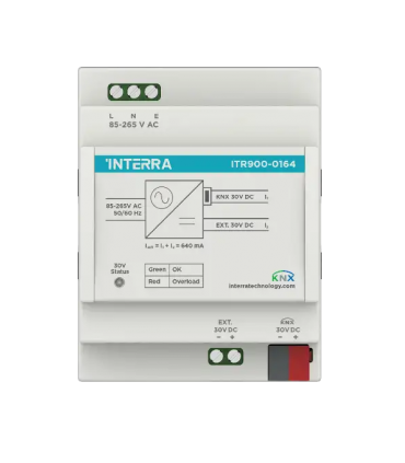 Interra KNX Power Supply 640 mA Aux. Voltage 30V DC