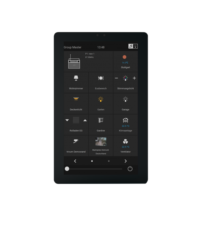 TouchPad7 - Panou de control pentru muzică și KNX