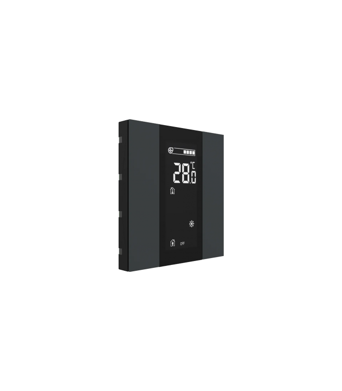 iSwitch+ AQI with LCD - 2 Button Anthracite Matt Plastic