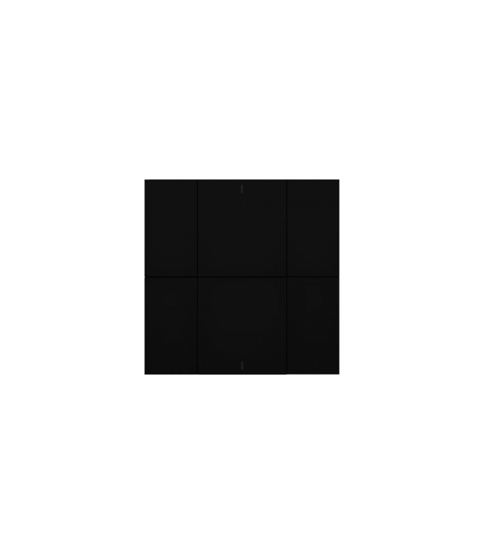 iSwitch+ - 6 Button Black Aluminium Eloxal Matt Brushed