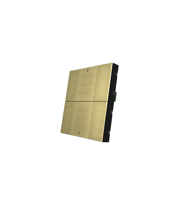 iSwitch+ - 6 Button Gold Aluminium Eloxal Matt Brushed