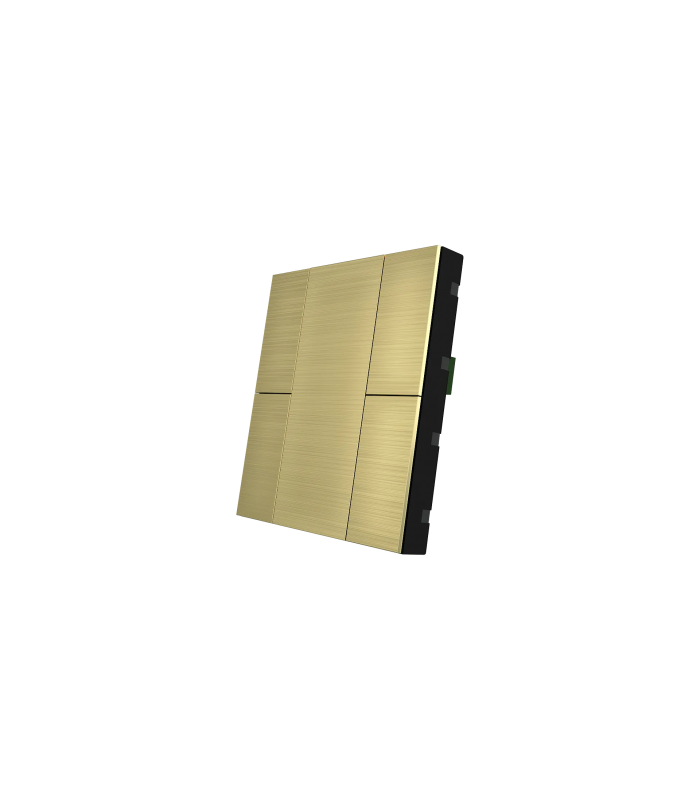 iSwitch+ AQI - 6 Button Gold Aluminium Eloxal Matt Brushed