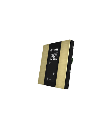 iSwitch+ with LCD - 2 Button Gold Aluminium Eloxal Matt Brushed
