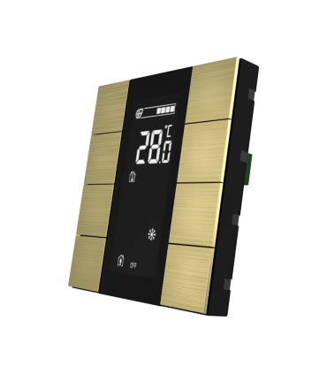 iSwitch+ with LCD - 8 Button Gold Aluminium Eloxal Matt Brushed