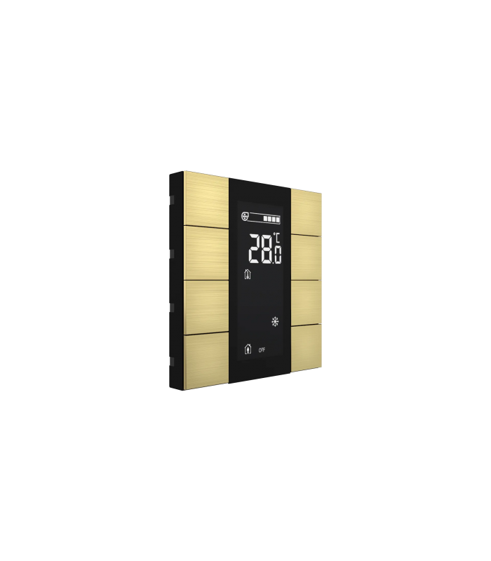 iSwitch+ with LCD - 8 Button Gold Aluminium Eloxal Matt Brushed