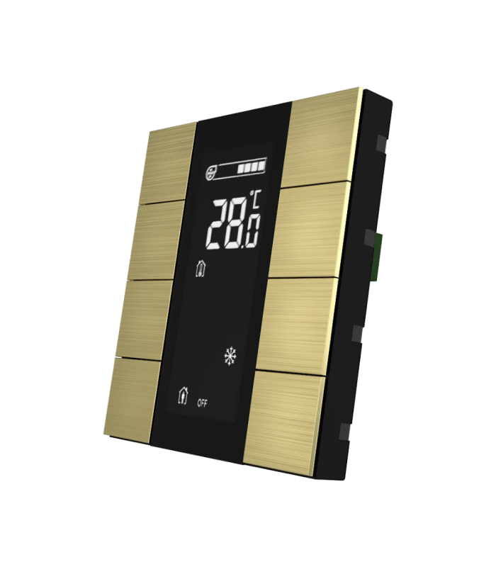 iSwitch+ AQI with LCD - 8 Button Gold Aluminium Eloxal Matt Brushed