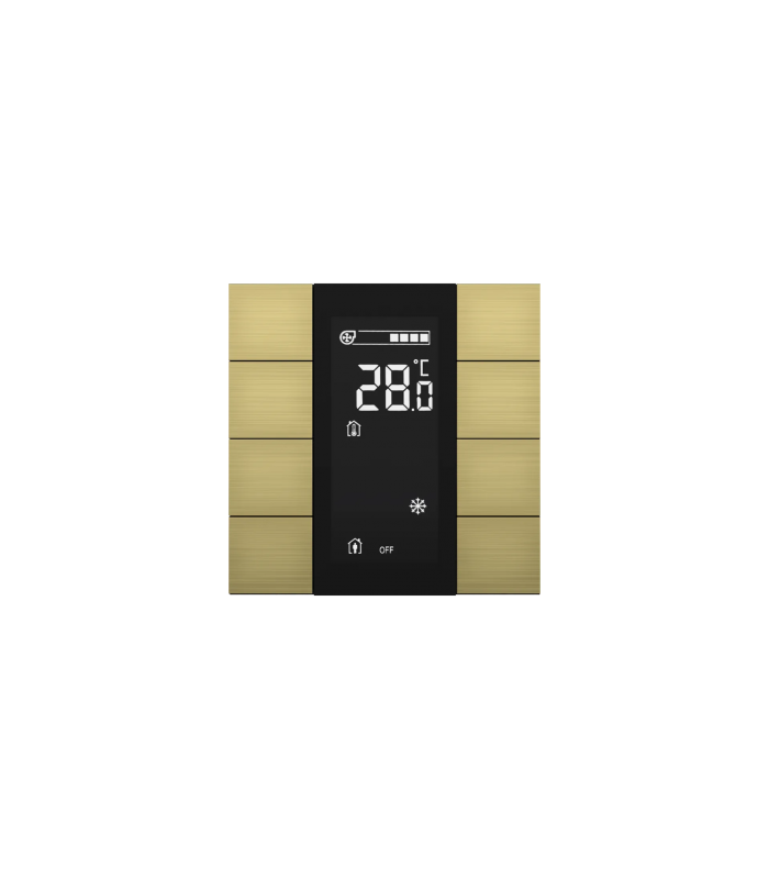 iSwitch+ AQI with LCD - 8 Button Gold Aluminium Eloxal Matt Brushed