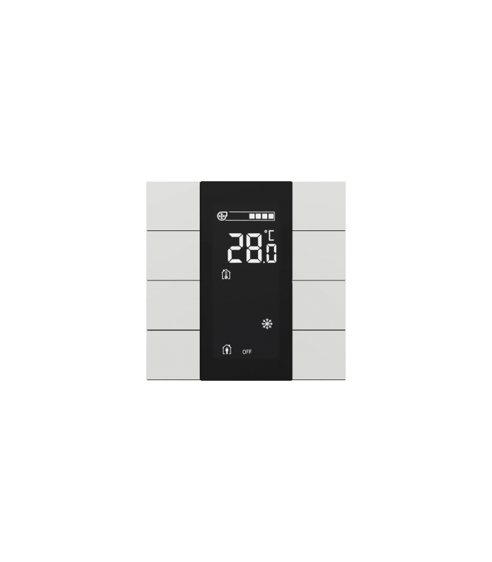 iSwitch+ AQI with LCD - 8 Button Matt White Plastic