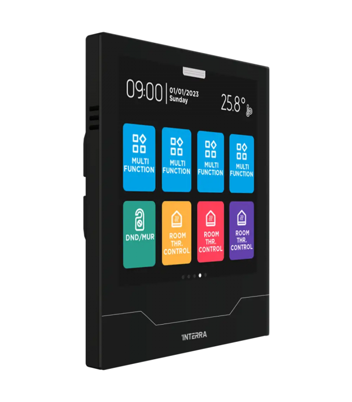 iX4 4" KNX Touch Panel, Black w/AQI