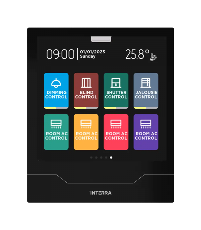 iX4 4" KNX Touch Panel, Black w/AQI