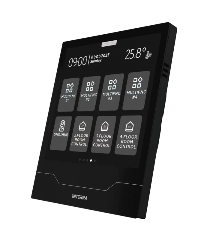 iX4 4" KNX Touch Panel, Black w/AQI