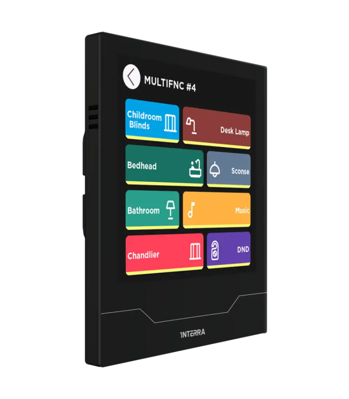 iX4 4" KNX Touch Panel, Black w/AQI