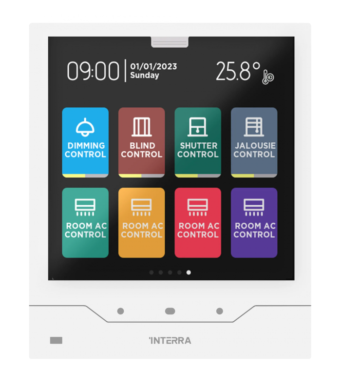 iX4 4" KNX Touch Panel, White w/ AQI