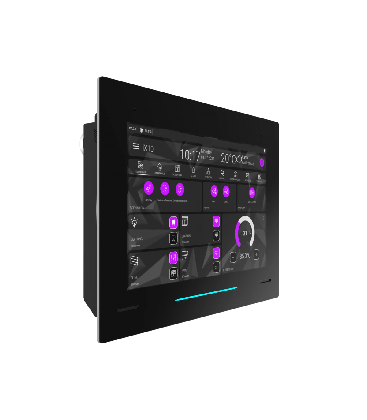 Interra İX10 Full Screen Non KNX Black