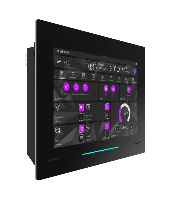 Interra İX10 Full Screen POE Non KNX Black