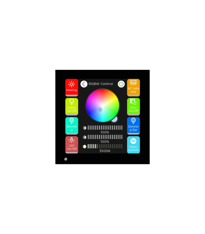 iX3 4" KNX Touch Panel, Black w/AQI