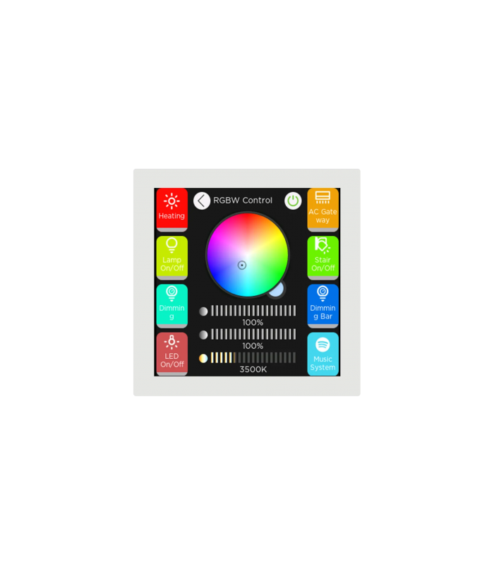 iX3 4" KNX Touch Panel, White w/ AQI