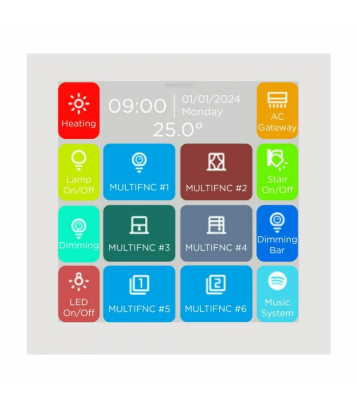 iX3 4" KNX Touch Panel, White w/ AQI