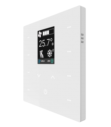 iX2 2" KNX Touch Panel 2-4-8 Button, White w/ LCD+AQI