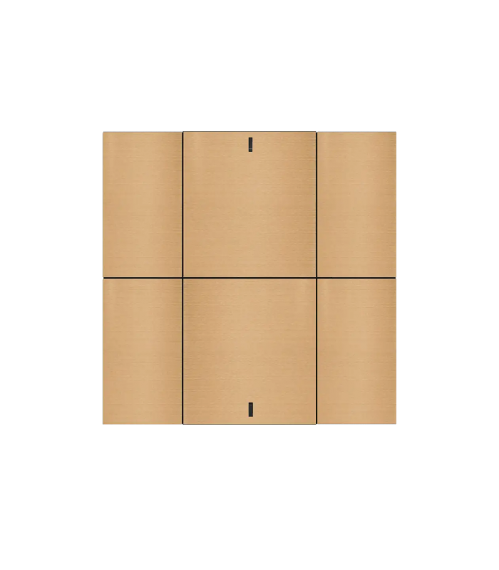 iSwitch+ - 6 Button Rose Gold Aluminium Matt Brushed