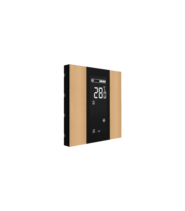 iSwitch+ with LCD - 2 Button Rose Gold Aluminium Matt Brushed