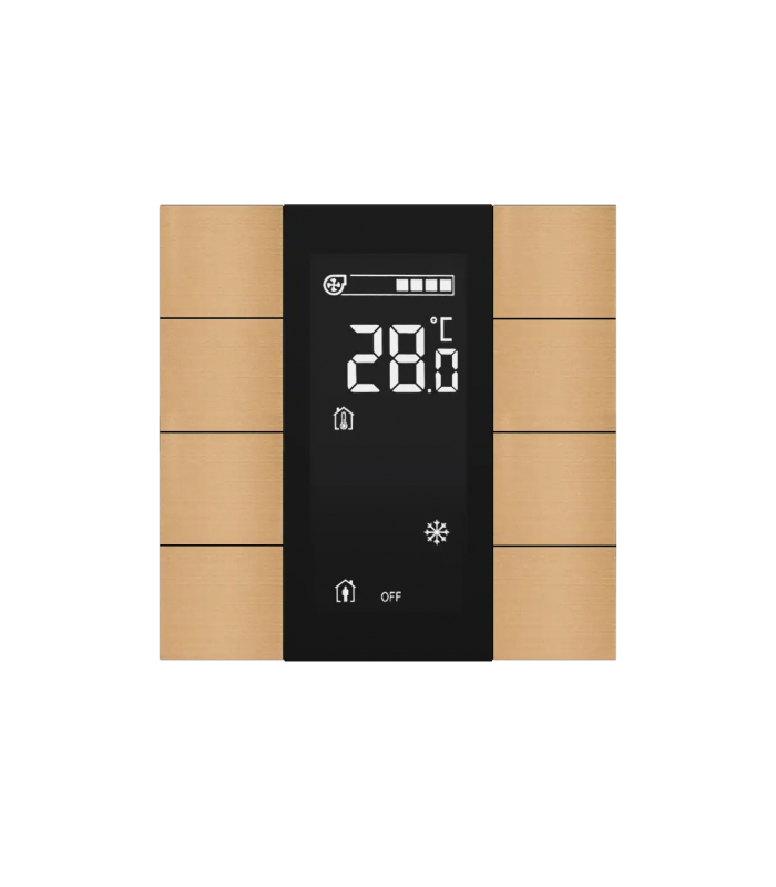 iSwitch+ with LCD - 8 Button Rose Gold Aluminium Matt Brushed