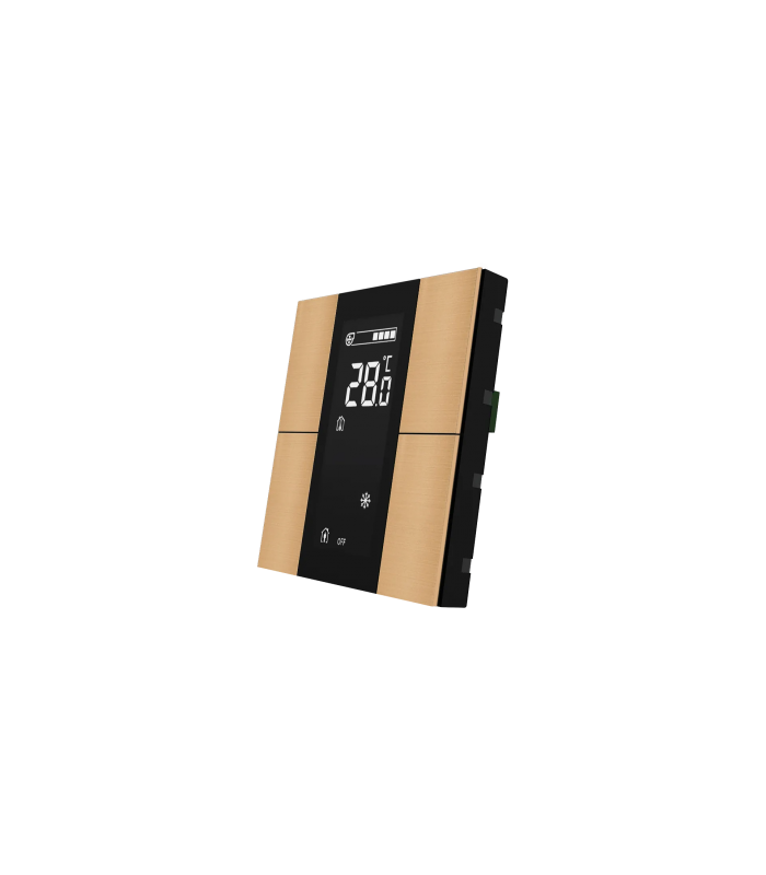 iSwitch+ AQI with LCD - 4 Button Rose Gold Aluminium Matt Brushed