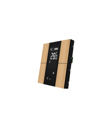 iSwitch+ AQI with LCD - 4 Button Rose Gold Aluminium Matt Brushed