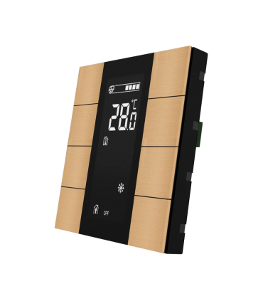 iSwitch+ AQI with LCD - 8 Button Rose Gold Aluminium Matt Brushed