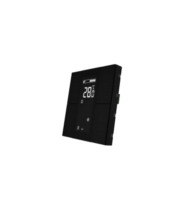 iSwitch+ AQI with LCD - 4 Button Black Aluminium Eloxal Matt Brushed