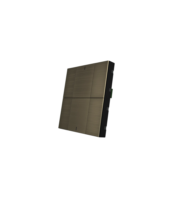 iSwitch+ - 6 Button Bronze Aluminium Eloxal Matt Brushed