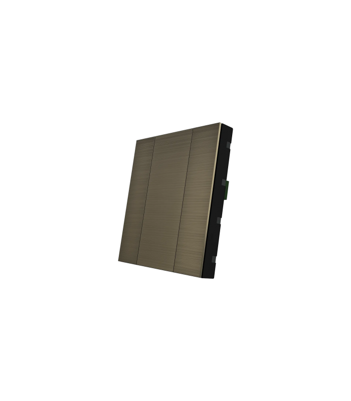 iSwitch+ AQI - 2 Button Bronze Aluminium Eloxal Matt Brushed