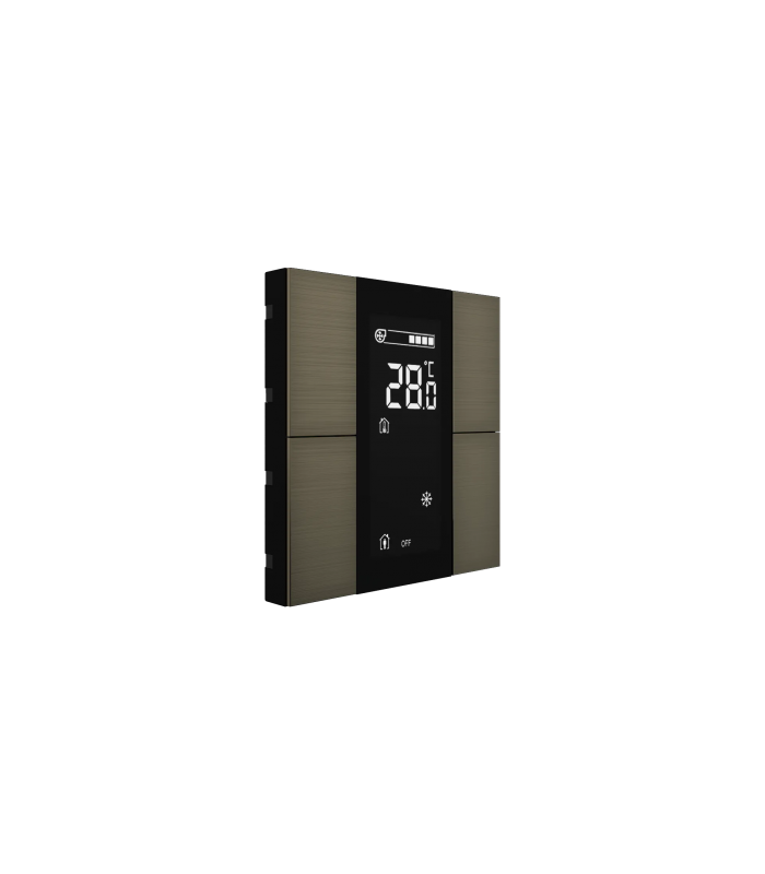 iSwitch+ with LCD - 4 Button Bronze Aluminium Eloxal Matt Brushed