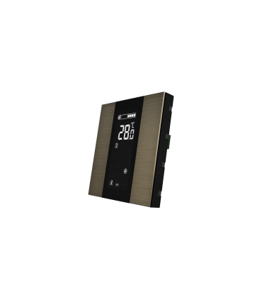 iSwitch+ AQI with LCD - 2 Button Bronze Aluminium Eloxal Matt Brushed