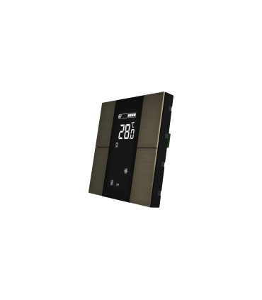 iSwitch+ AQI with LCD - 4 Button Bronze Aluminium Eloxal Matt Brushed