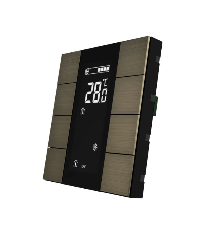 iSwitch+ AQI with LCD - 8 Button Bronze Aluminium Eloxal Matt Brushed
