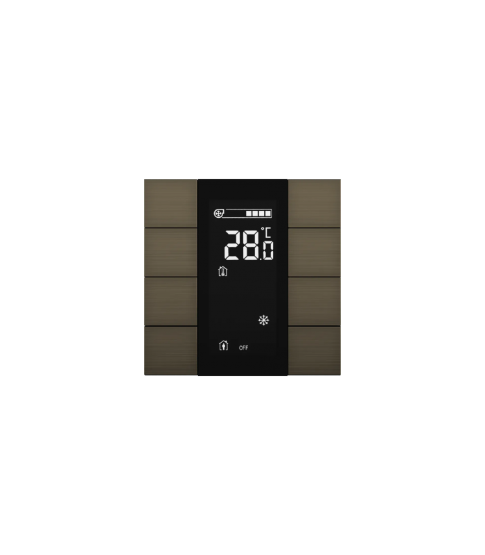 iSwitch+ AQI with LCD - 8 Button Bronze Aluminium Eloxal Matt Brushed
