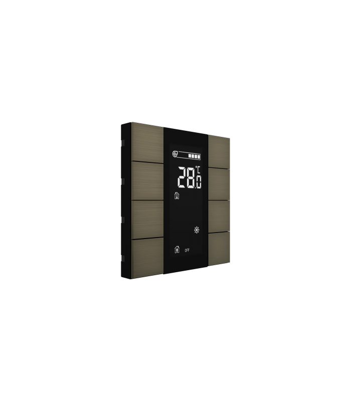 iSwitch+ AQI with LCD - 8 Button Bronze Aluminium Eloxal Matt Brushed