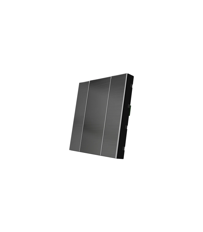 iSwitch+ AQI - 2 Button Natural Stainless Steel