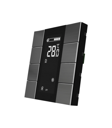 iSwitch+ with LCD - 8 Button Natural Stainless Steel